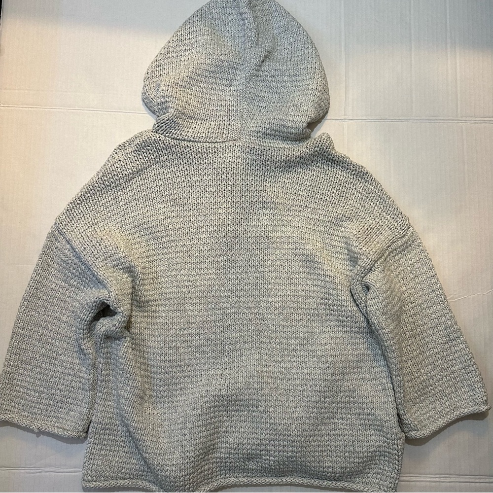 LOFT LOU & GREY - Grey Hooded Knit Sweater - Size Large - Picture 8 of 8